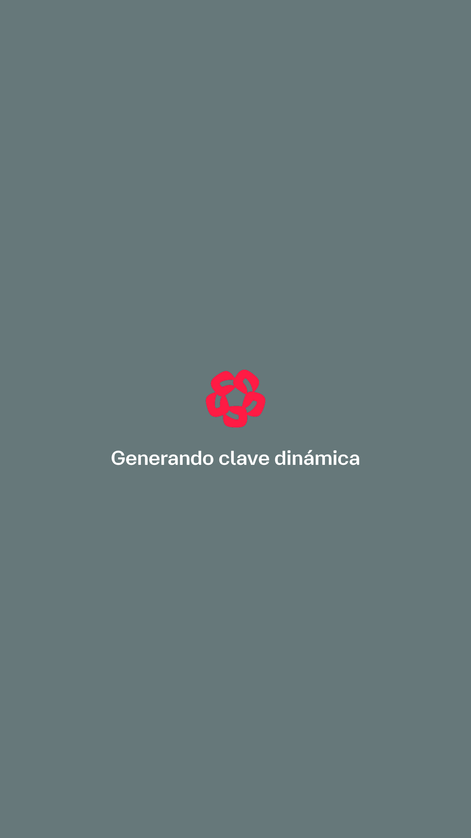 Pantalla de la App Banamex en donde se está generando la clave dinámica.