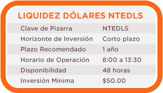 Liquidez D&oacute;lares NTEDLS