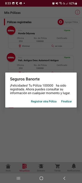 Cómo terminar el registro de tu poliza