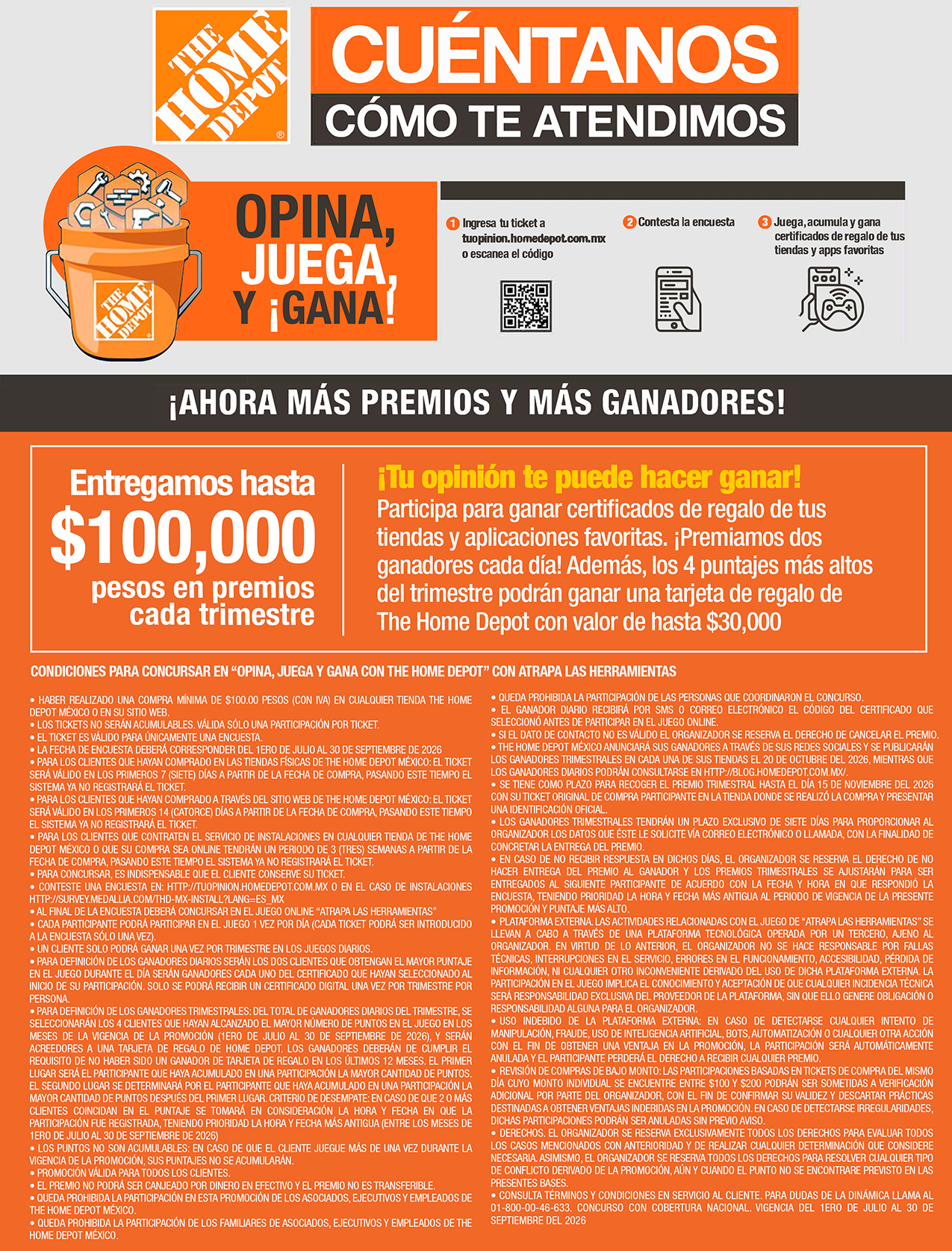 Atrapa las herramientas julio - septiembre 2026 en Home Depot México