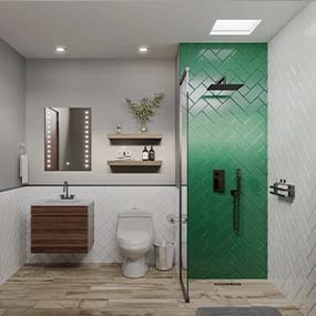 BAÑO MODERNO VERNAI