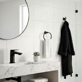 ACCESORIOS PARA BAÑO MOEN LÍNEA AKAMYS COLOR NEGRO