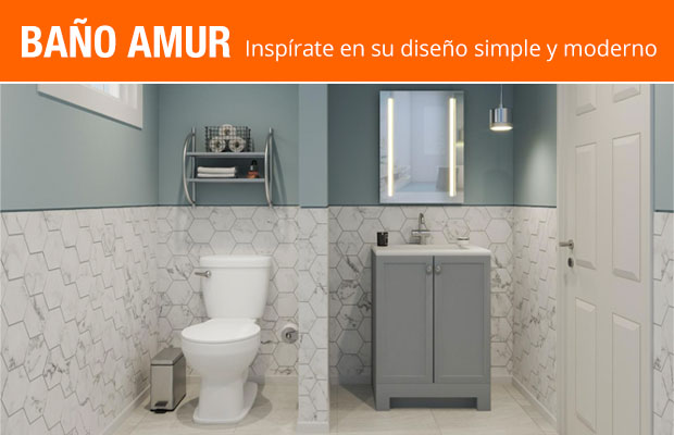 Baño Amur - Inspírate en su diseño simple y moderno