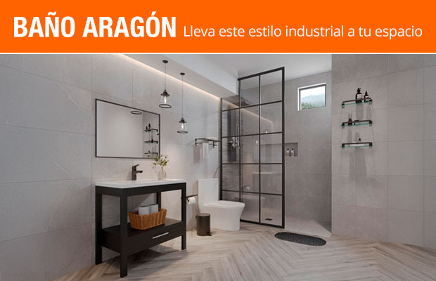 Baño Aragón - Lleva este estilo industrial a tu espacio
