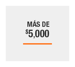 $5,000 o más