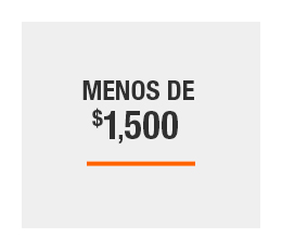 Menos de $1,500