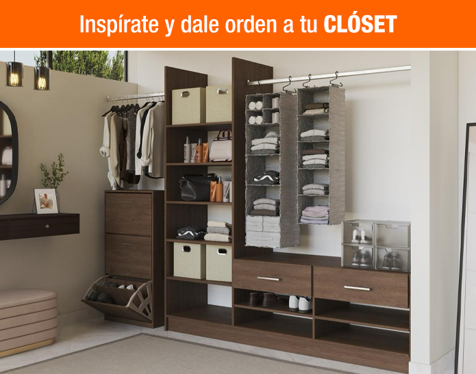 Organiza tu ropa con este sistema de clóset modular de madera con estantes y zapatero ¡Inspírate!