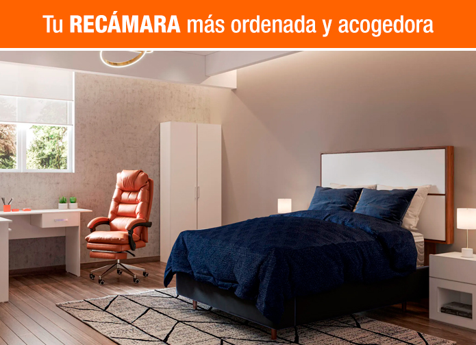 Tu recámara más ordenada con este set de muebles modulares de clóset y escritorio.
