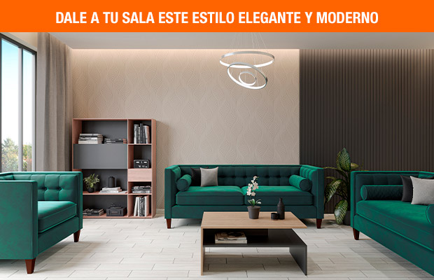 Dale a tu sala este estilo elegante y moderno