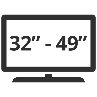Pantallas de hasta 49 pulgadas