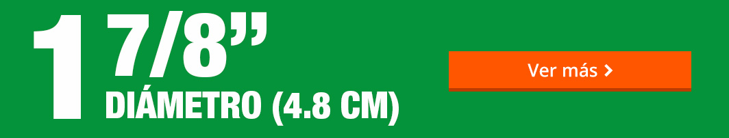 Rectángulo de color verde con medida 1 7/8 pulgadas Diámetro (4.8cm)