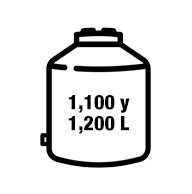 1,100 y 1,200 L