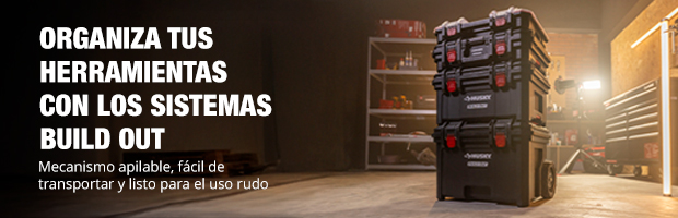 Organiza tus herramientas con los sistemas Buid Out - Mecanismo apilable, fácil de transportar y listo para el uso rudo
