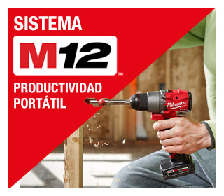 Herramienta inalámbrica Milwaukee M12 de alta potencia y diseño compacto para trabajos en espacios reducidos.