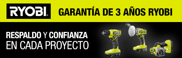 Garantía de 3 años Ryobi