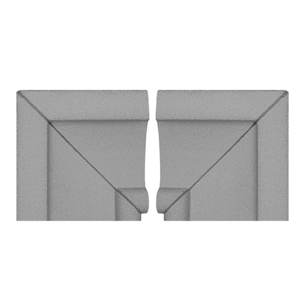 MOLDURA ESQUINA MARCO MODERNO 11 X 4,5 CM GRIS 2 PIEZAS