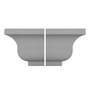 MOLDURA ESQUINA REPISÓN COLONIAL 12.2 x 9.7 CM GRIS 2 PIEZAS