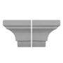 MOLDURA ESQUINA REPISÓN MODERNO 13.2 X 8.5 CM GRIS 2 PIEZAS