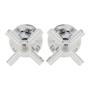 JUEGO DE LLAVES DE EMPOTRAR ROSCABLE 1/2 PULGADA PLATA RUGO 2 PIEZAS