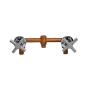 LLAVE MEZCLADORA EMPOTRABLE PARA REGADERA BRONCE CROMO CONTROL DE TEMPERATURA