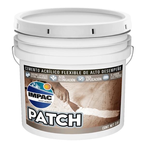 IMPERMEABILIZANTE ACRILICO PATCH 2 AÑOS FLEXIBLE ALTA ELONGACION BLANCO 3.8 L