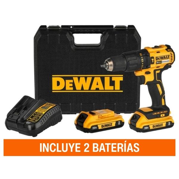 KIT ROTOMARTILLO SIN CARBONES 20V MAX 1/2" 2 BATERÍAS Y CARGADOR