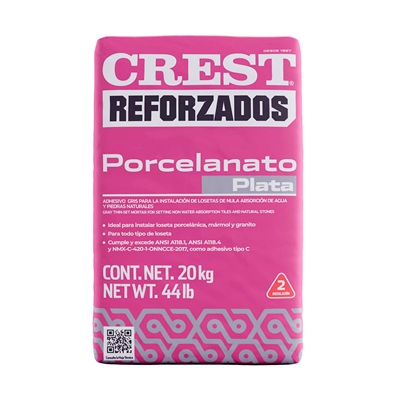 ADHESIVO PARA PORCELANATO Y PISO CERÁMICO INTERIOR 20 KG ALTA ADHERENCIA