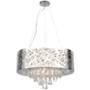 CANDIL DE CRISTAL CROMO 9 LUCES AMARILLAS