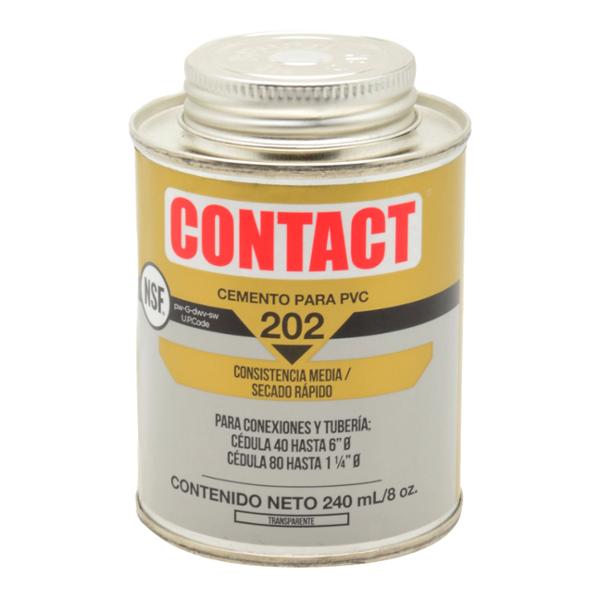 CEMENTO SOLVENTE PARA TUBERÍA PVC 240ML SELLADO RESISTENTE TRANSPARENTE