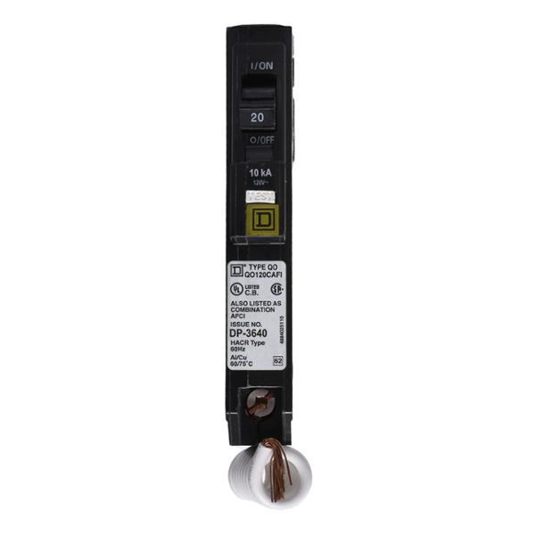INTERRUPTOR TERMOMAGNÉTICO QO DE 20 A 1 POLO 120 V ENCHUFABLE QO120CAFI