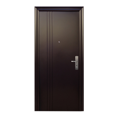 PUERTA EXTERIOR DE SEGURIDAD 10 PASADORES 95 X 213 CM IZQUIERDA CAFÉ MATE