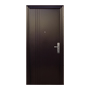 PUERTA EXTERIOR DE SEGURIDAD 10 PASADORES 95 X 213 CM IZQUIERDA CAFÉ MATE