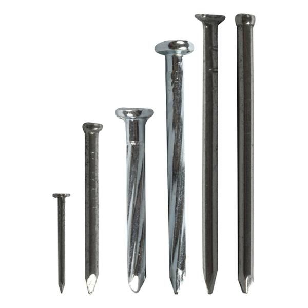SURTIDO DE CLAVOS 1, 1 1/2, 2, 3/4 DE PULGADA PLATA 300 GR