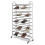 ZAPATERA DE 10 NIVELES PARA 50 PARES PLATA