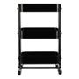CARRITO ORGANIZADOR 48.2 X 78.1 X 34.9 CM 3 NIVELES NEGRO