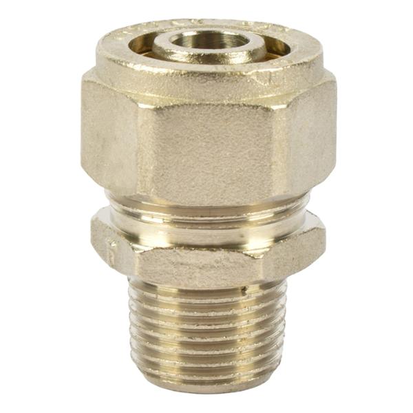 ADAPTADOR LATÓN 3/8" A 3/8" MACHO