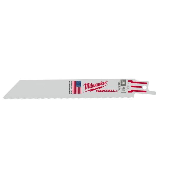 SEGUETA SAWZALL MILWAUKEE BI-METAL DE 6 PULGADAS 5 PIEZAS