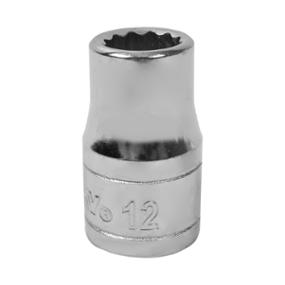 DADO 12 PUNTAS 12 MM CUADRO 1/2" ACERO CROMADO
