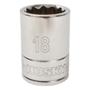 DADO 18 MM CUADRO 1/2" 12 PUNTOS ACERO