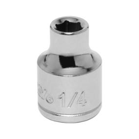 DADO HEXAGONAL 1/4" CUADRO 3/8" 6 PUNTAS ACERO CROMADO