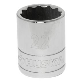 DADO 22 MM CUADRO 1/2" 12 PUNTAS ACERO CROMADO