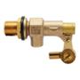 VÁLVULA PARA FLOTADOR DE SALIDA PLANA 1/2" CON TAPÓN Y SELLO DE ANILLO DE LATÓN DORADA