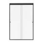 CANCEL PARA BAÑO DOBLE CORREDIZO PERFIL NEGRO VIDRIO TRANSPARENTE 151 A 155 X 187 CM ALUMINIO