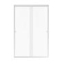 CANCEL PARA BAÑO CORREDIZO PERFIL PLATA VIDRIO TEMPLADO TRANSPARENTE 155 X 187 CM ALUMINIO