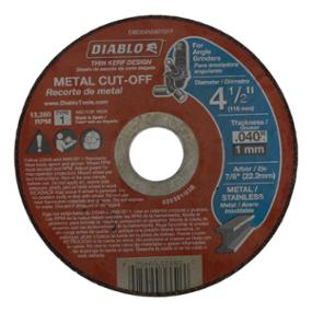 DISCO DE CORTE METAL PARA ESMERILADORA 4 1/2"