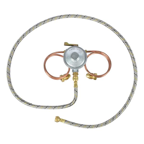 KIT DE INSTALACIÓN PARA TANQUE DE GAS L.P. DE 3/8 DE PULGADA PLATA IUSA