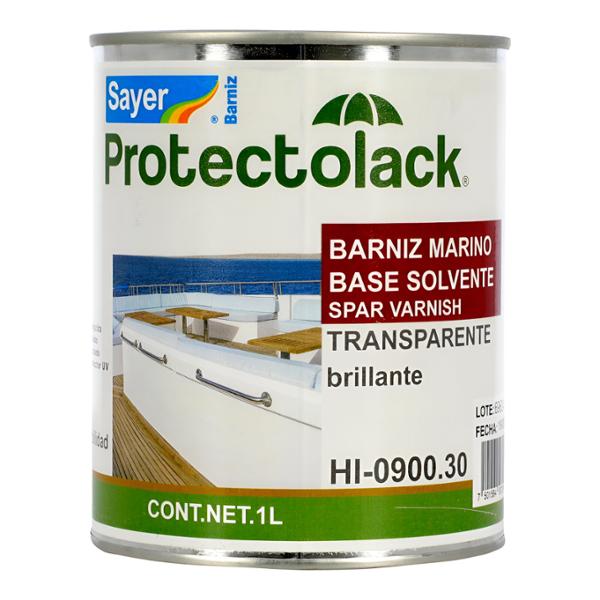 BARNIZ MARINO BASE AGUA PARA MADERA BRILLANTE PROTECCIÓN UV 1 L