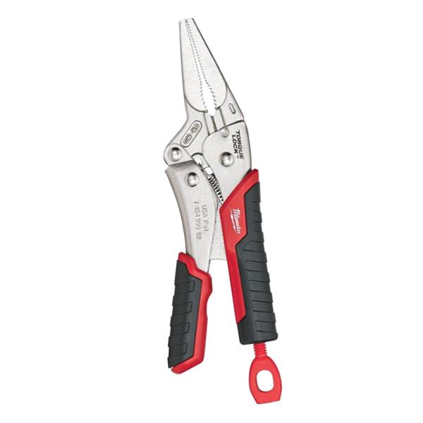 PINZA DE PRESIÓN DE NARIZ LARGA DE 6 PULGADAS DE ACERO MILWAUKEE