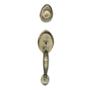 CERRADURA DE GATILLO PARA ENTRADA PRINCIPAL VENECIA DOBLE REVERSIBLE LATON ANTIGUO