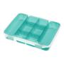CAJA ORGANIZADORA TRANSPARENTE PLÁSTICO TAPA CON DIVISIONES AQUA